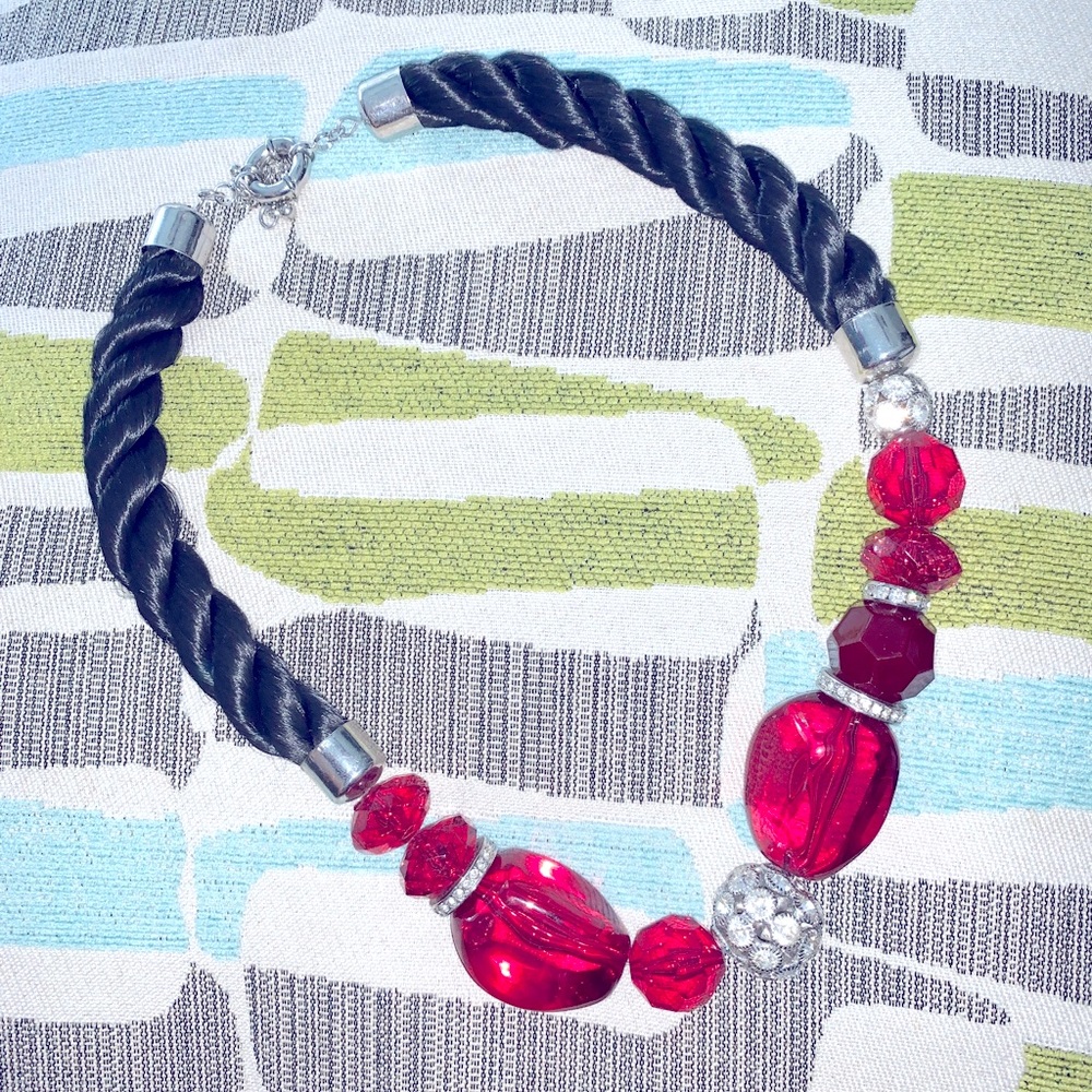 Beautiful Pink and Black Necklace